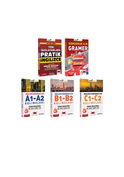 Erkan Önler İngilizce Öğrenme Seti 5 Kitap Pratik İngilizce, Gramer Ve Kelime Eğitimi - 880207424