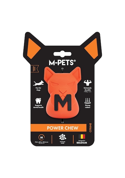 Power Chew Kauçuk Köpek Ödül Oyuncağı Citrine M