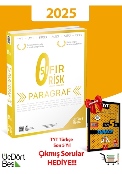 345 Paragraf Sıfır Risk 2025 Model Son 5 Yıl Tyt Türkçe Çıkmış Sorular Hediyeli