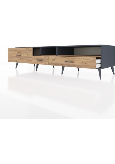 Kronos Tv Ünitesi 2 Raflı 3 Çekmeceli 220x59x51 Antrasit-çam Atlas Çam/atlas Çam - Antrasıt Kronos Tv Ünitesi 2 Raflı 3 Çekmeceli 220x59x51 Antrasit-çam Atlas Çam/atlas Çam - Antrasıt