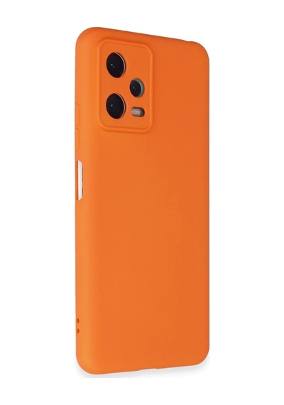 Xiaomi Redmi Note 12 5g Kılıf Nano İçi Kadife Silikon - Turuncu 0.2M-Çok Renkli