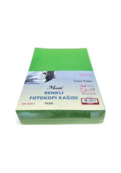 Masis A4 Renkli Fotokopi Kağıdı 500 Lü Yeşil