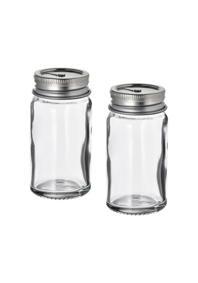 Ikea Cıtronhaj 2'li Tuzluk Ve Biberlik Seti 60 Ml 8 X 4 Cm Şeffaf Krom Metal - Şeffaf