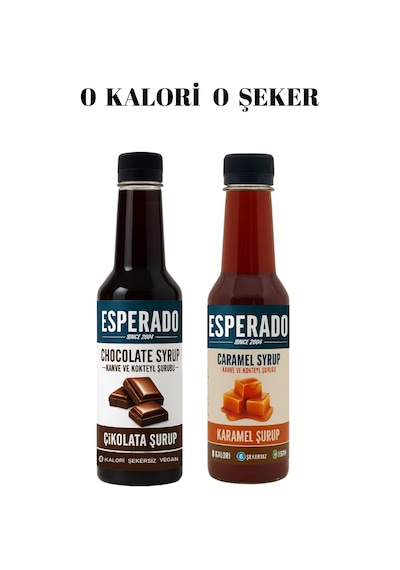 Şekersiz Sugar Free Çikolata Karamel Aromalı Kahve Şurubu 250 Ml X 2 Adet Diğer