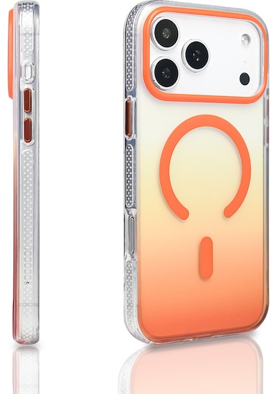 Subutu Apple Uyumlu iPhone 17 Pro Max Kılıf M-safe Şarj Özellikli Transparan Renk Geçişli Sbt Toros Kapak - Gri Gri