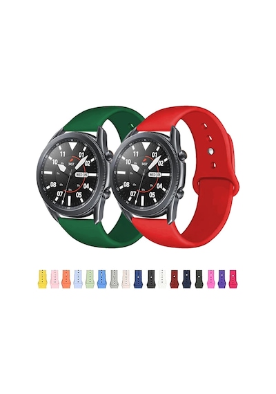 ​​Samsung Galaxy Uyumlu Watch Gear S3 Kordon Silikon Spor Kordon