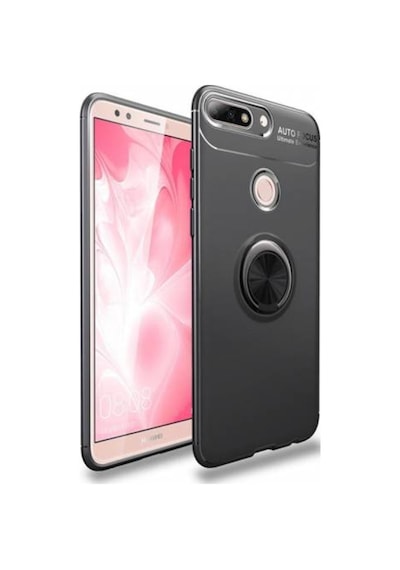 Huawei Honor 7C Kilif Yüzüklü Tam Korumali Silikon Kapak 418751238