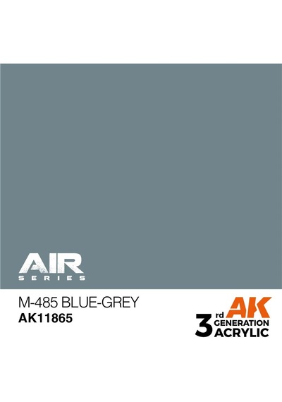 Ak Interactive 11865, 17 Ml. 3gen M-485 Blue-grey Aircraft Maket Boyası Standart