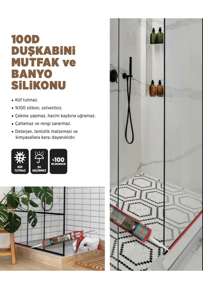 Sa061 Duşakabin Silikonu 310ml Şeffaf Akfix 100d