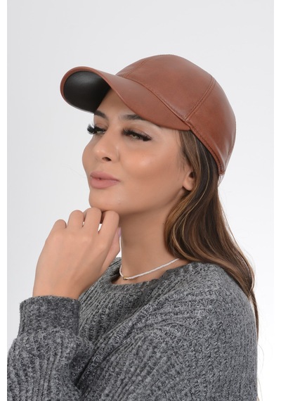 Haqa Store 13581 Kahve Rengi Deri Kep Kahverengi