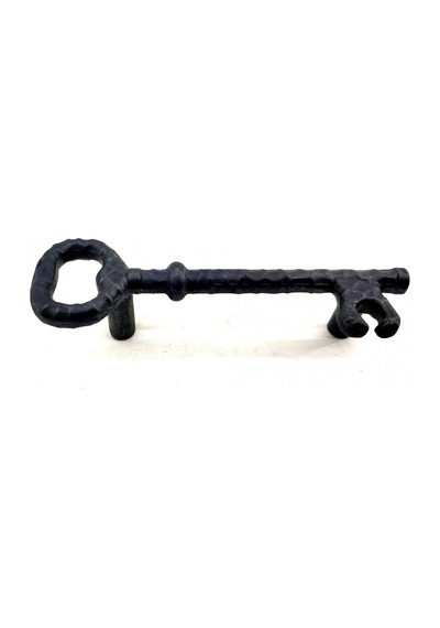 Antika Tarz Dekoratif Pirinç Anahtar Şeklinde Kapı Çekme Kolu, Mobilya, Sandık, Kutu Kulbu - 96mm, Oksit 0-8