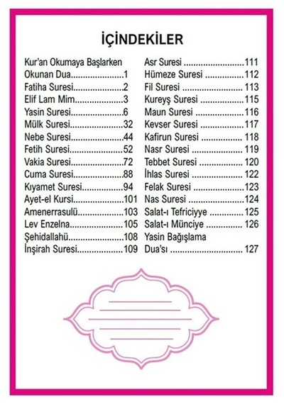 Çanta Boy Kadife Kapaklı Yasin Kitabı Süngerli 128 Sayfa Bebe Mav