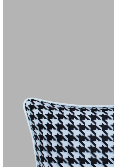 Kırlent Kılıfı Motif Desenli 45x45 Raşel Örme Kadife Çift Taraflı Dijital Baskı Beyaz Biyeli 02 Çok Renkli