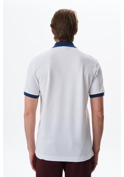 AR-MA Arma Erkek Regular Fit Basic % 100 Pamuk Pike Fermuarlı Polo Yaka Tişört Y29374354302 Beyaz