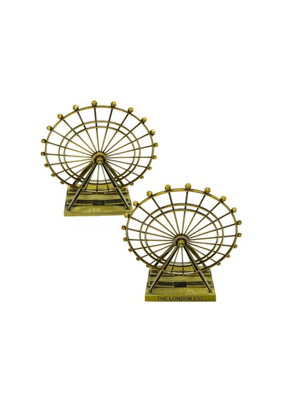 Vintage Metal İngiltere Dönme Dolap Xl 21cm Bronz London Eye Biblo No.1