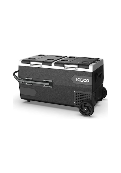 Iceco K95d 12/24volt 95lt Akülü/kablolu/ Çift Bölmeli Kompresörlü Outdoor Oto Buzdolabı/dondurucu A