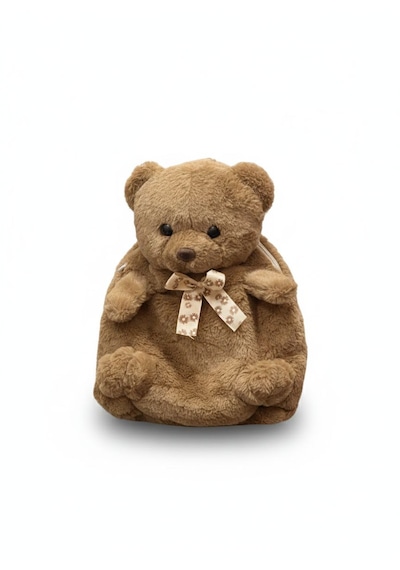 Sarı Çantalı Peluş Ayıcık 5 Renk Varyantlı Kahverengi