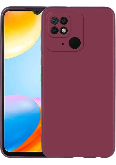 Xiaomi Poco C40 Kılıf Zore Premier Silikon Kapak Mürdüm
