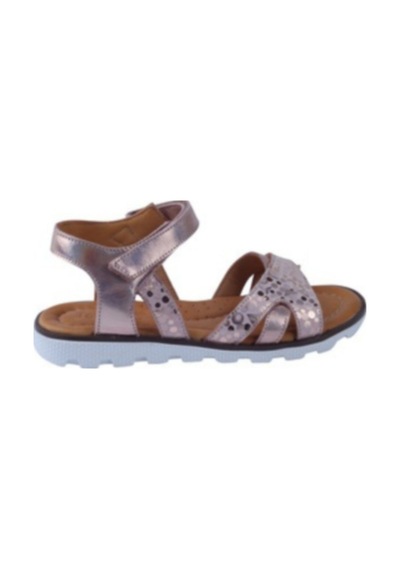 Toddler 0416 Parlak Deri Pudra Kız Sandalet 31-35 Pudra