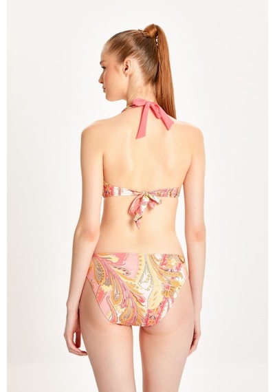 Too Salty Swimwear Kadın Renkli Şal Desen Toparlayıcı Boyundan Bağlı Klasik Bel Bikini Takımı 24s108st Renkli Too Salty Swimwear Kadın Renkli Şal Desen Toparlayıcı Boyundan Bağlı Klasik Bel Bikini Takımı 24s108st Renkli