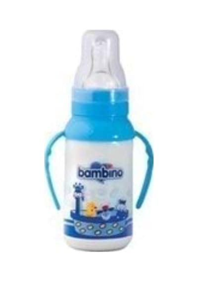 Bambino Silikon Kiraz Uçlu Kulplu Cam Biberon 125 ML (Bpa 0)