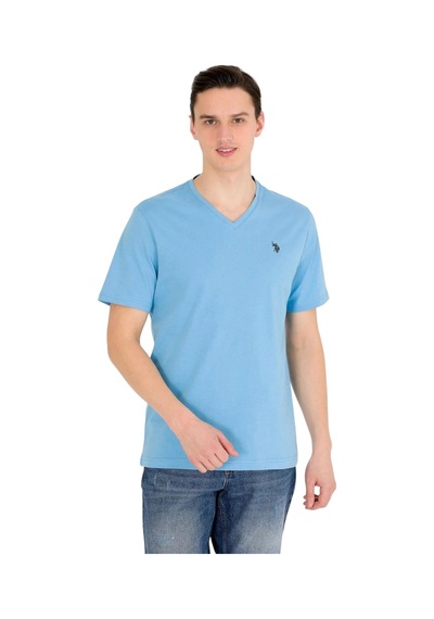 U.S. Polo Assn. Erkek V Yaka T-shirt Mavi