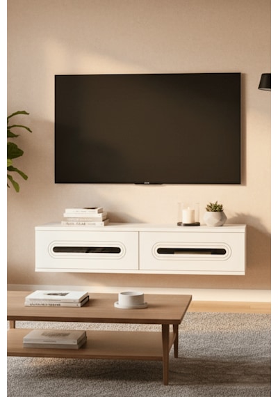 Tda1220bs - Rany120 Duvara Montaj Tv Stand, Tv Rafı, Tv Sehpası Beyaz - Sılver 120cm Tda1220bs - Rany120 Duvara Montaj Tv Stand, Tv Rafı, Tv Sehpası Beyaz - Sılver 120cm
