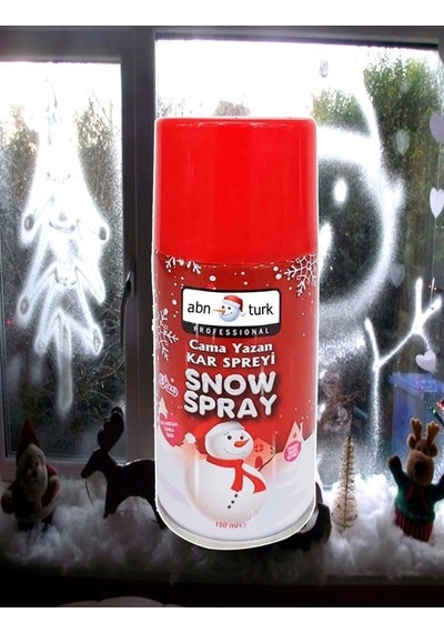 Duvara Cama Yazan Kar Spreyi Noel Ağacı Dekoru İz Bırakmdan Silinebilir Erimeyen Kar Spreyi 150ml Genel