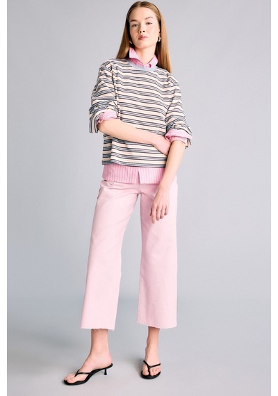 Defacto Culotte Yüksek Bel Gabardin Pantolon C7535ax26smpn47 Pembe-pn47