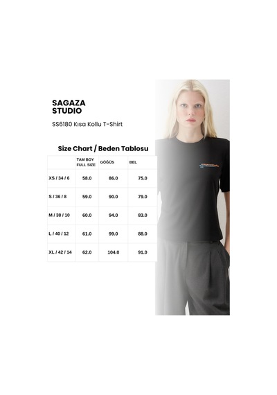 Sagaza Studio Ss6180 Kısa Kol T-shirt SIYAH