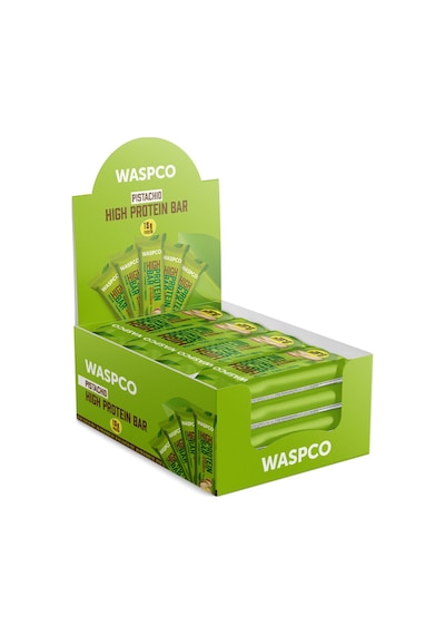 Waspco Yüksek Protein Bar - Antep Fıstıklı 50g X 12 Adet