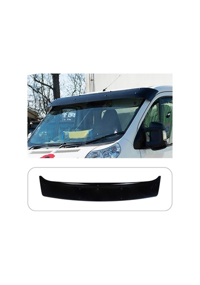 Peugeot Boxer 2006-2014 Uyumlu Ön Cam Dış Güneşlik Sunvisor Abs Siyah