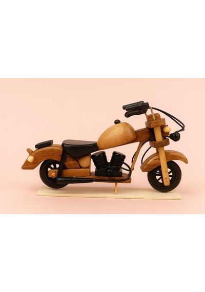 Retro Ahşap Vintage Motosiklet Biblo 3 Lü Set