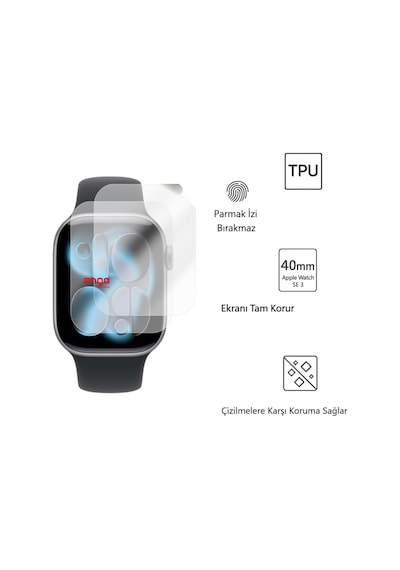 Apple Watch 11 42mm İle Uyumlu Ekran Koruyucu, Tam Kaplayan Akıllı Saat Koruması, Çizilmeye Dayanıklı Tpu Koruma 2 Adet, Hd Şeffaf Çok Renkli