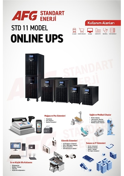 Standart Enerji Afg 3 Kva Online Ups - 2700w Kesintisiz Güç Kaynağı
