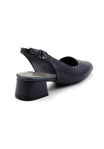 Bambi Lacivert Leather Kadın Klasik Topuklu Ayakkabı K01531252103 Lacivert