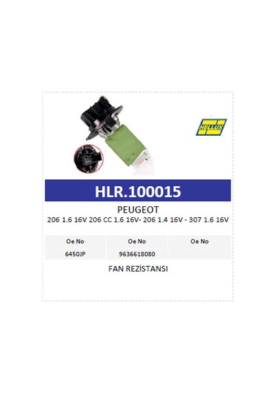 Fan Rezistansı Peugeot 206 1.6 16v 206 Cc 1.6 16v-