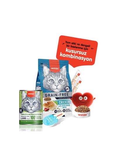 2li Tahılsız Kedi %100 Gerçek Et Proteinli Kuzulu & Ton Balıklı Konserve 2adet 375 Gr