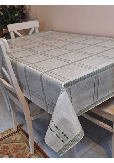Elyaflı Pvc Masa Örtüsü Modern, Dayanıklı, Silinebilir Ve Şık Görünüm Mrl156 Yeşil