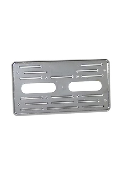 Krom Plakalık Metal Plaka Altlığı Paslanmaz Universal Araç Plaka Tutucu Şık Tasarım