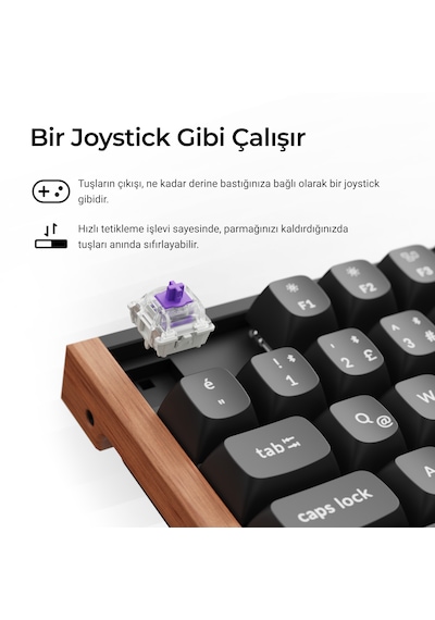 Keychron K8 He Kablosuz Manyetik Anahtar Özel Klavye Gateron Çift Raylı Manyetik Anahtar K8h-f1-tr