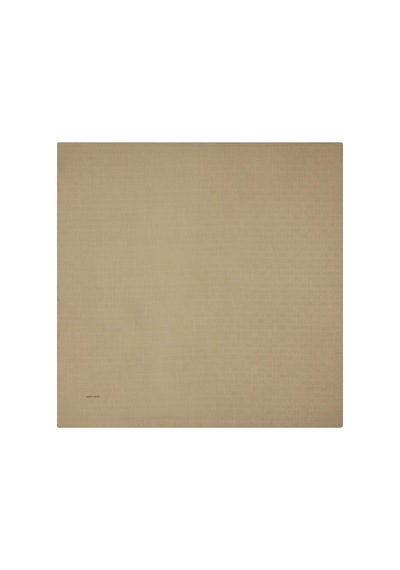 Pierre Cardin 100x100 K.pierre Cardın Logolu İpek Koton Jakar Bej Bej
