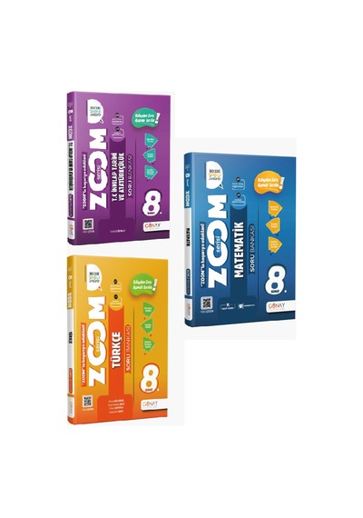 Günay Yayınları 8. Sınıf Zoom Türkçe + Matematik + 3 Kitap Seti