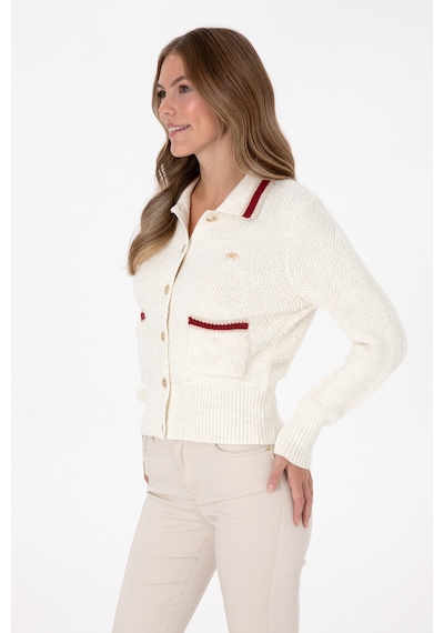 U.S. Polo Assn. Kadın Krem Triko Hırka 50315553-VR256