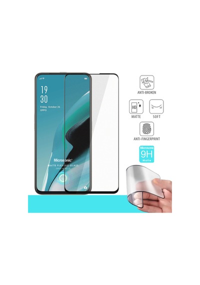 Microsonic Oppo Reno 2z Seramik Matte Flexible Ekran Koruyucu Siyah