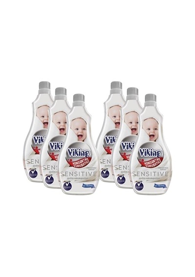 Viking Yumuşatıcı Konsantre Sensitive 1.440ml 60 Yıkama X 6 Adet 3'lü Set