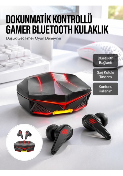 Ergonomik Bluetooth Kulaklık Hd Ses Kaliteli Işıklı Metal Kasa Mikrofonlu