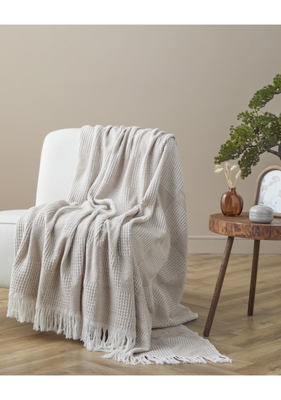 Palea Koltuk Şalı 170x210 Cm Multicolor Krem - Bej