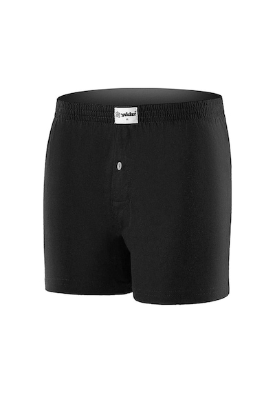 Yıldız 6'lı Paket Erkek Havlu Bel Düz Boxer Siyah