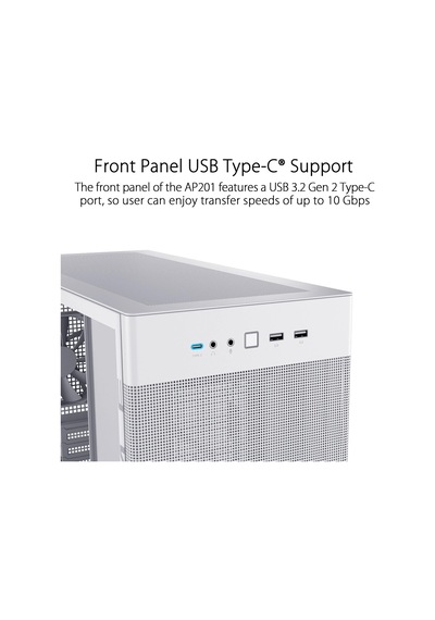 Prime Ap201 Temperli Cam Micro Atx Beyaz Bilgisayar Kasası